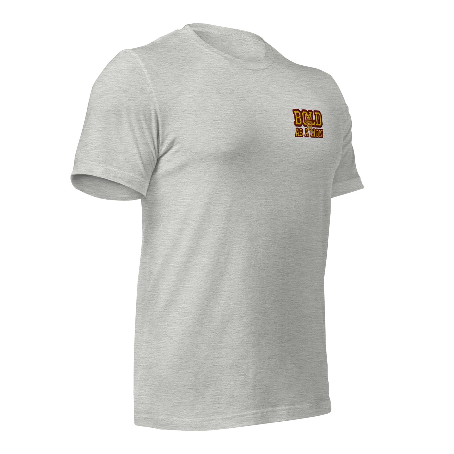 BOLD AS A LION- EMBROIDERED FRONT Unisex t-shirt