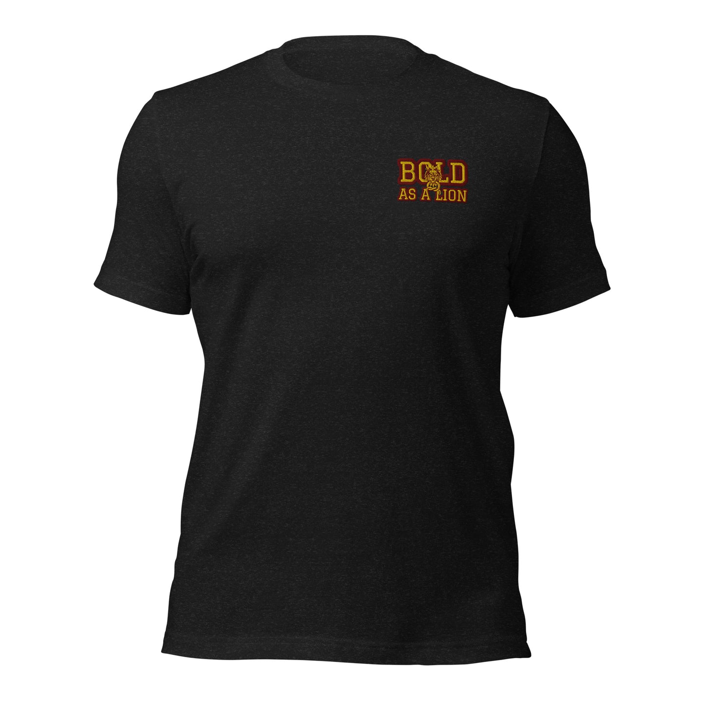 BOLD AS A LION- EMBROIDERED FRONT Unisex t-shirt