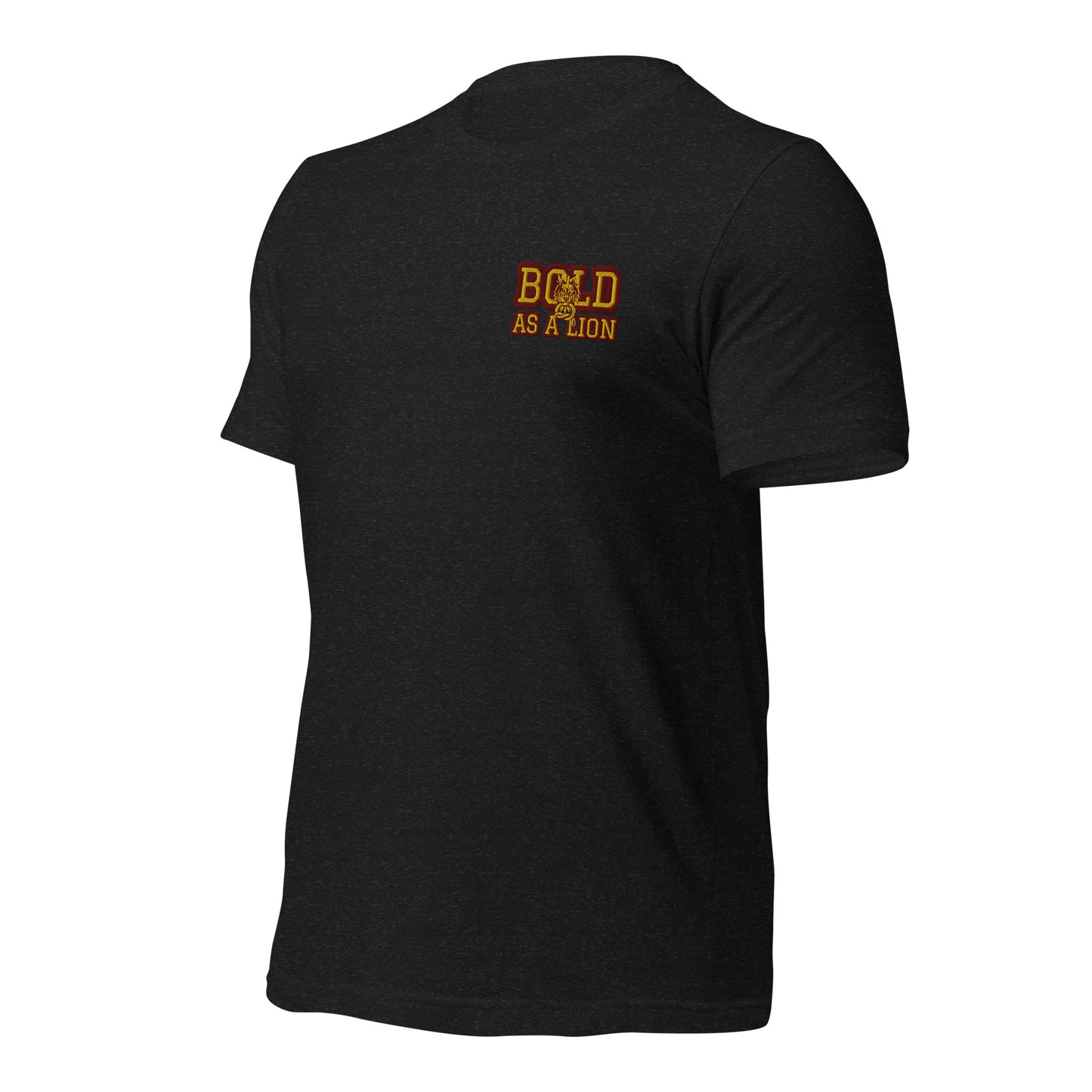 BOLD AS A LION- EMBROIDERED FRONT Unisex t-shirt