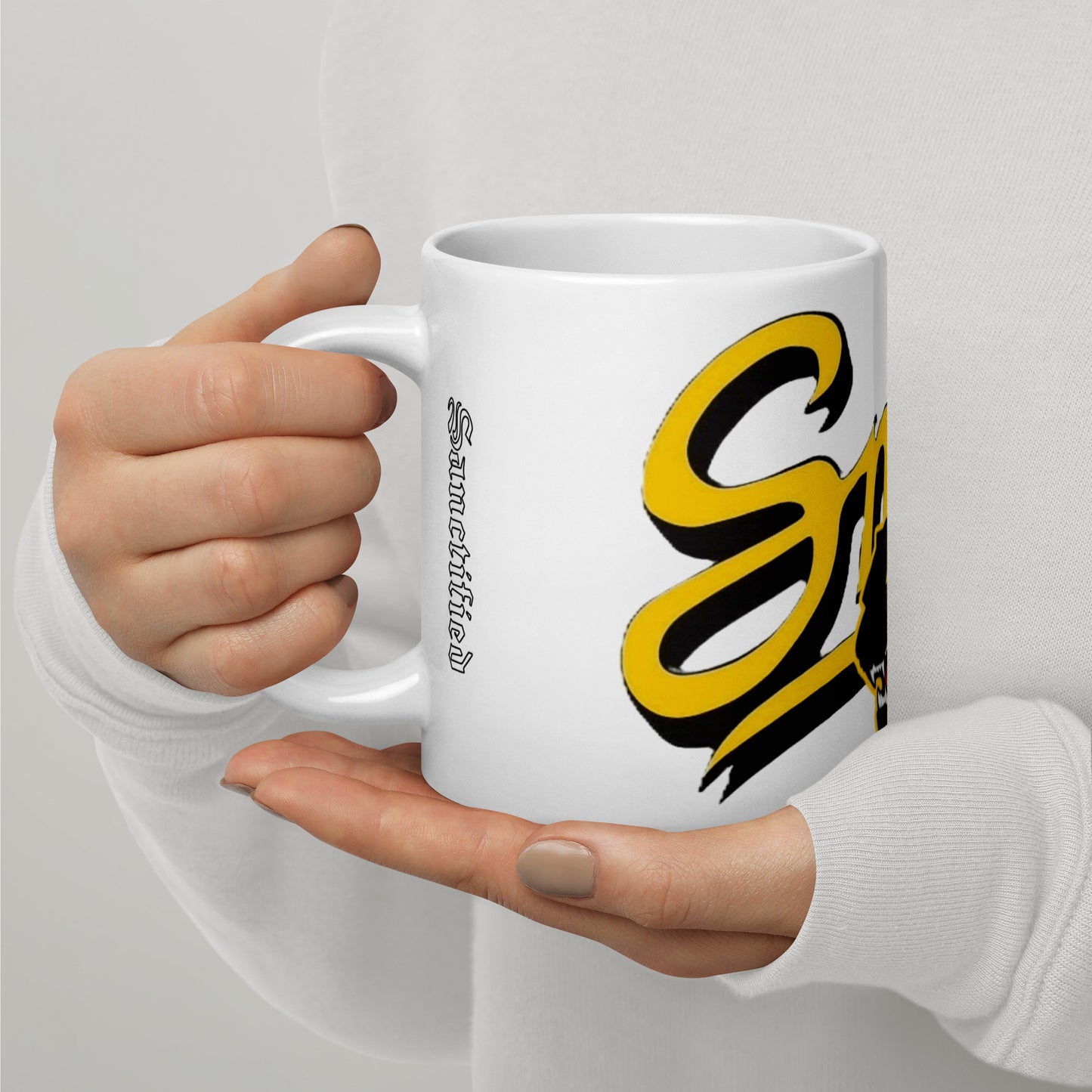 Snider H.S. White glossy mug 20 oz.