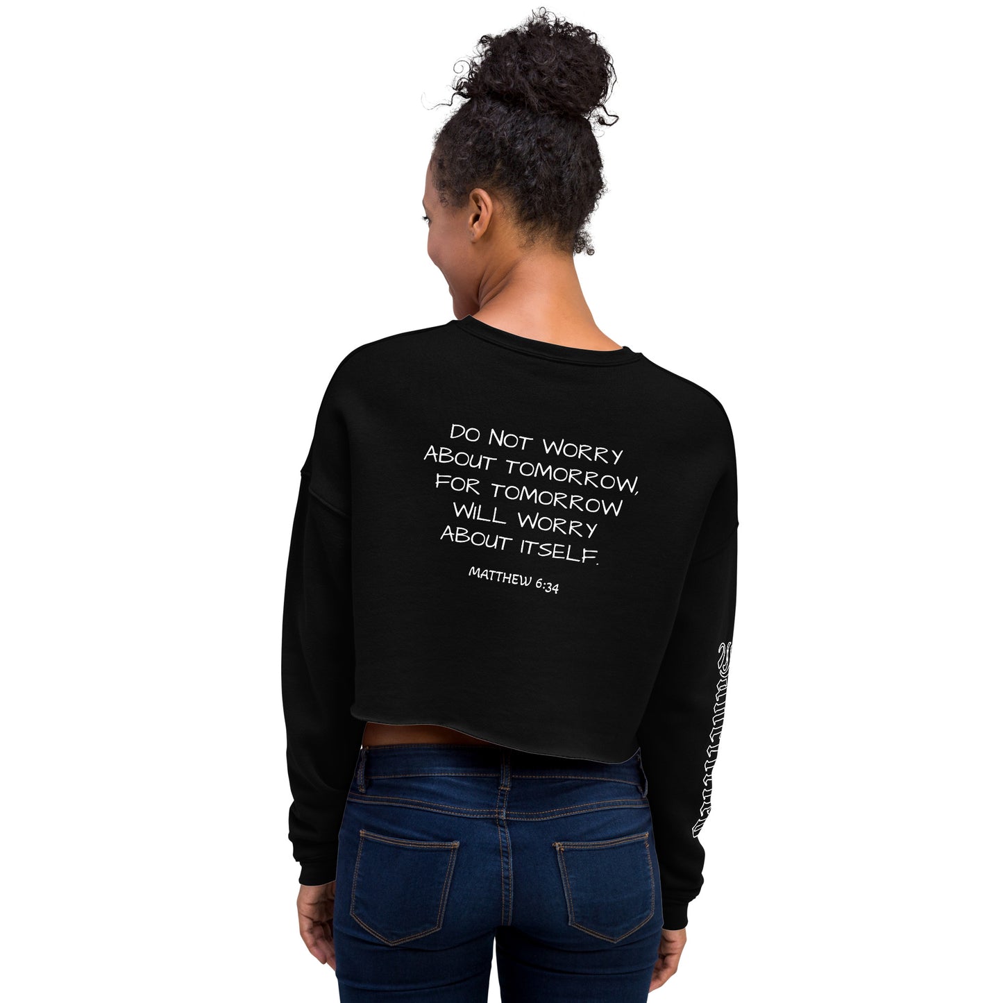 DO NOT WORRY- Crop Sweatshirt