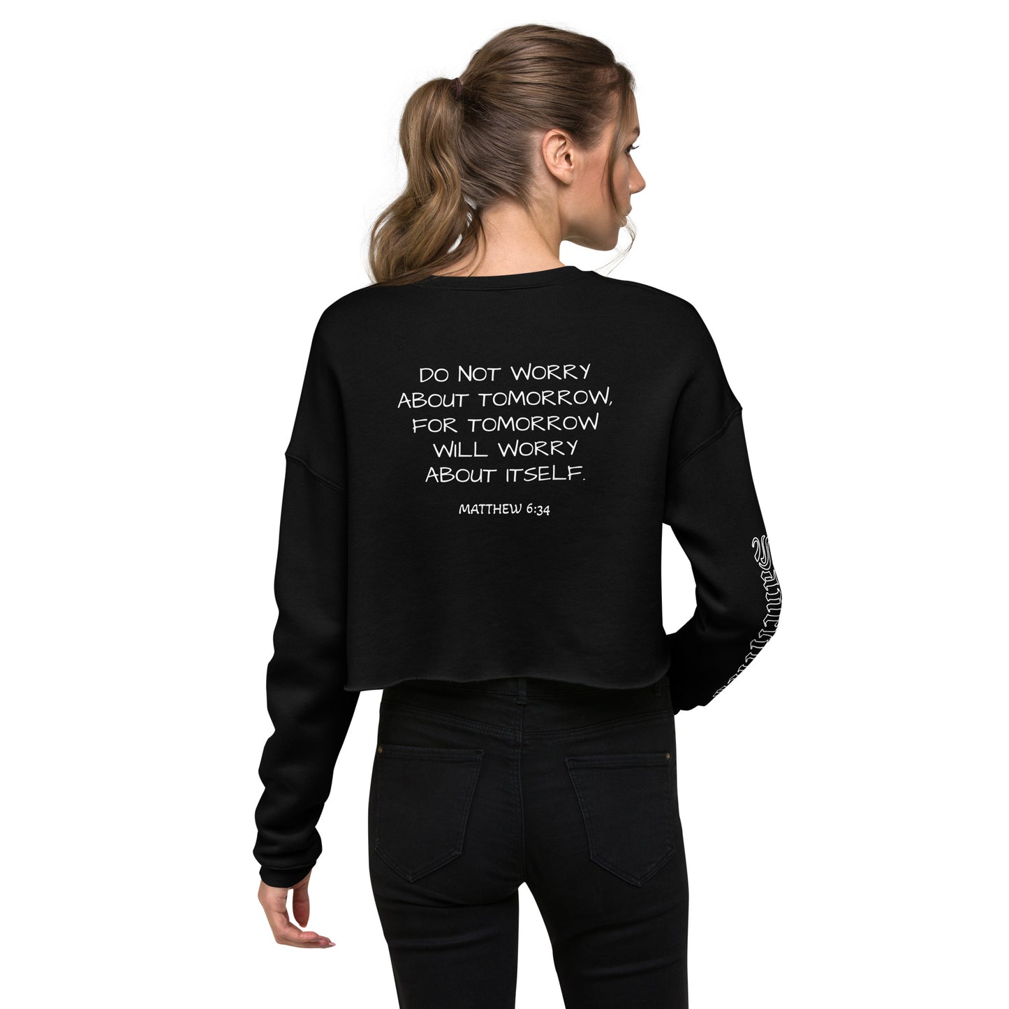 DO NOT WORRY- Crop Sweatshirt