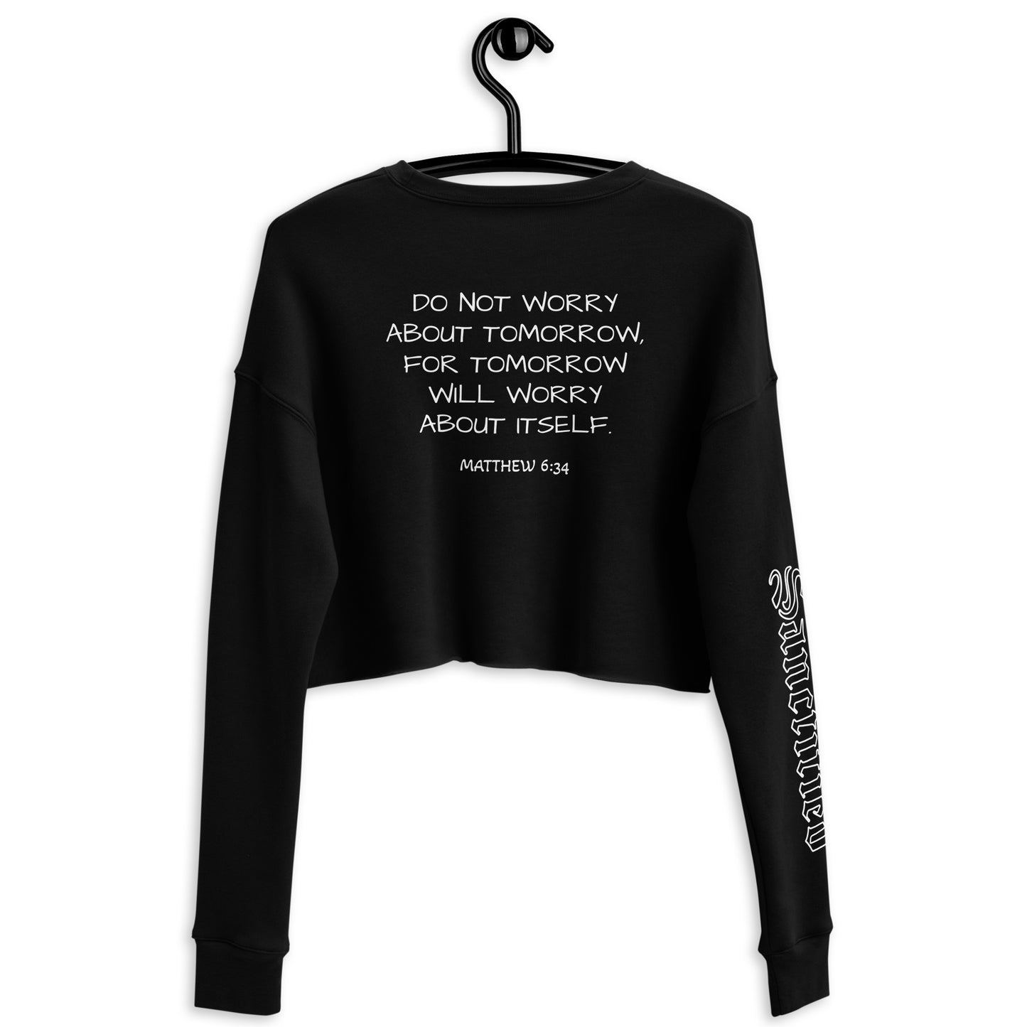 DO NOT WORRY- Crop Sweatshirt