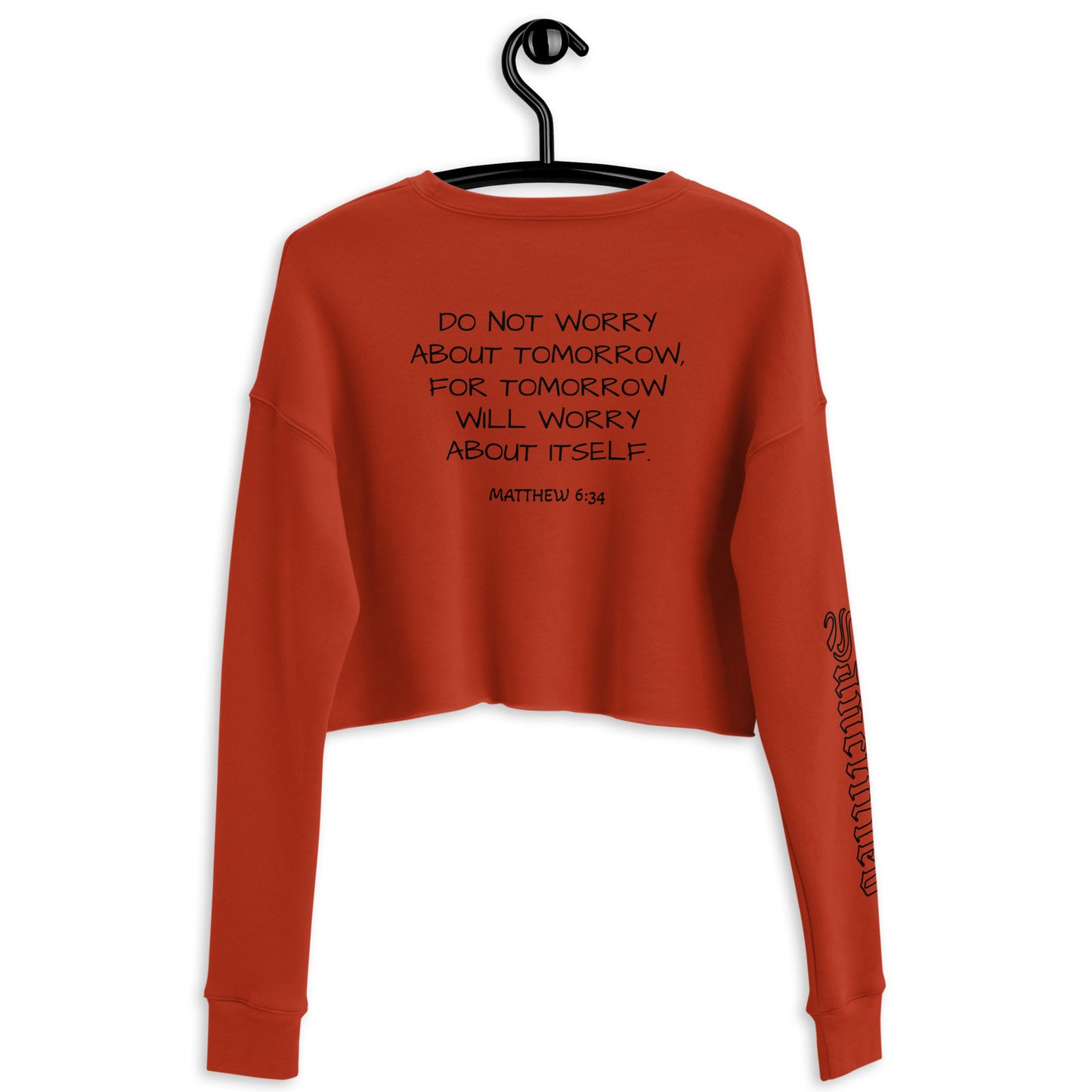 DO NOT WORRY- Crop Sweatshirt