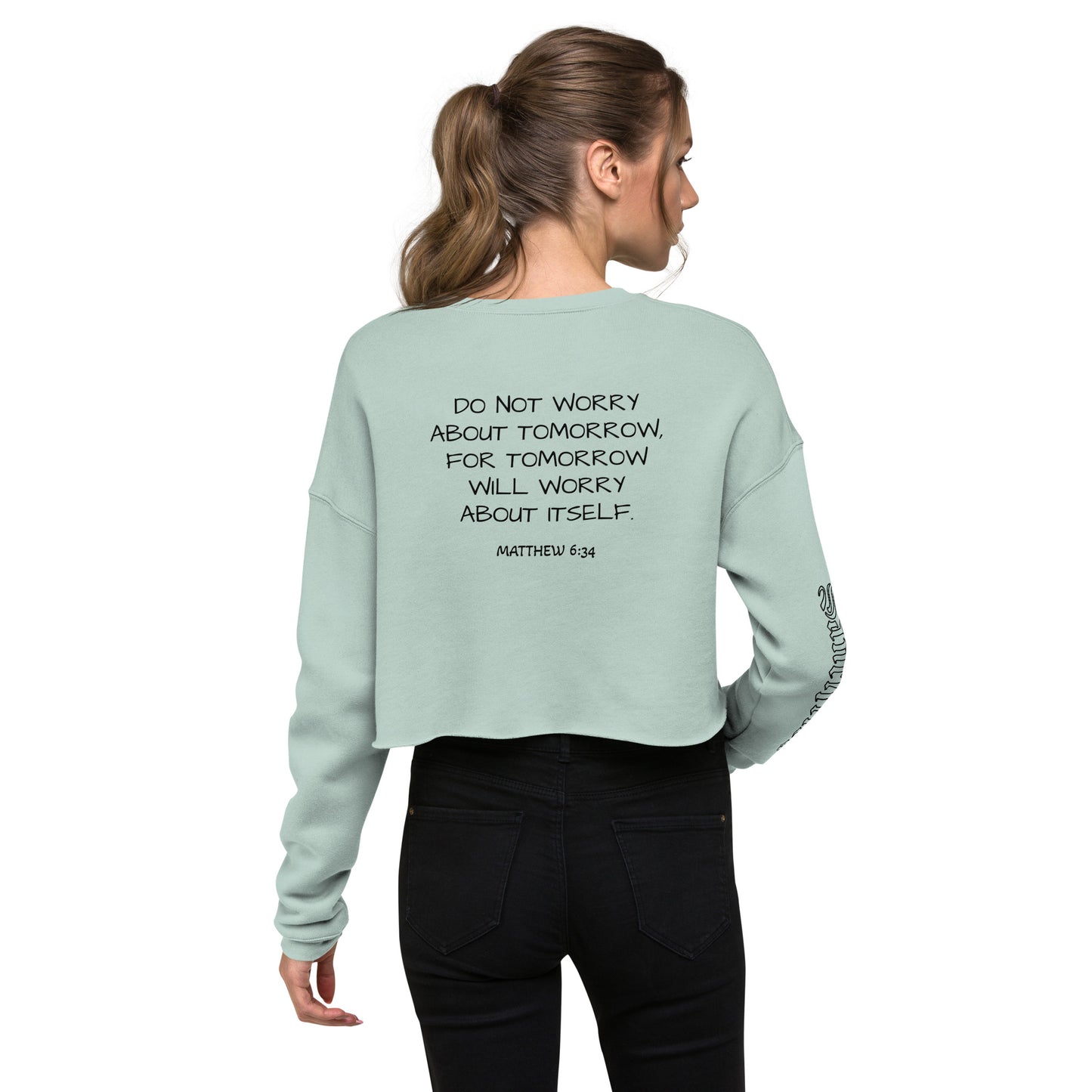 DO NOT WORRY- Crop Sweatshirt