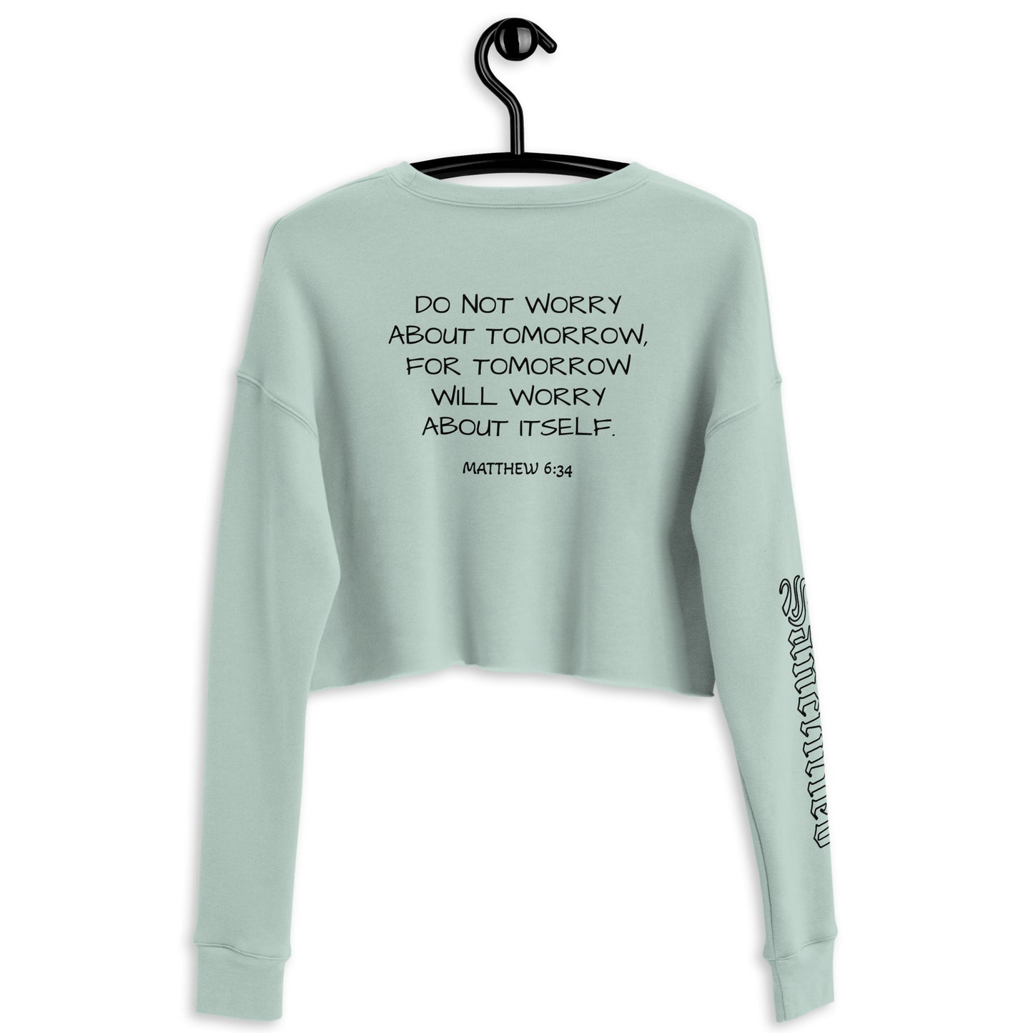 DO NOT WORRY- Crop Sweatshirt