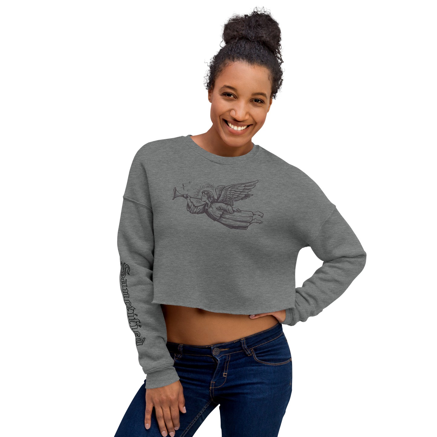 DO NOT WORRY- Crop Sweatshirt