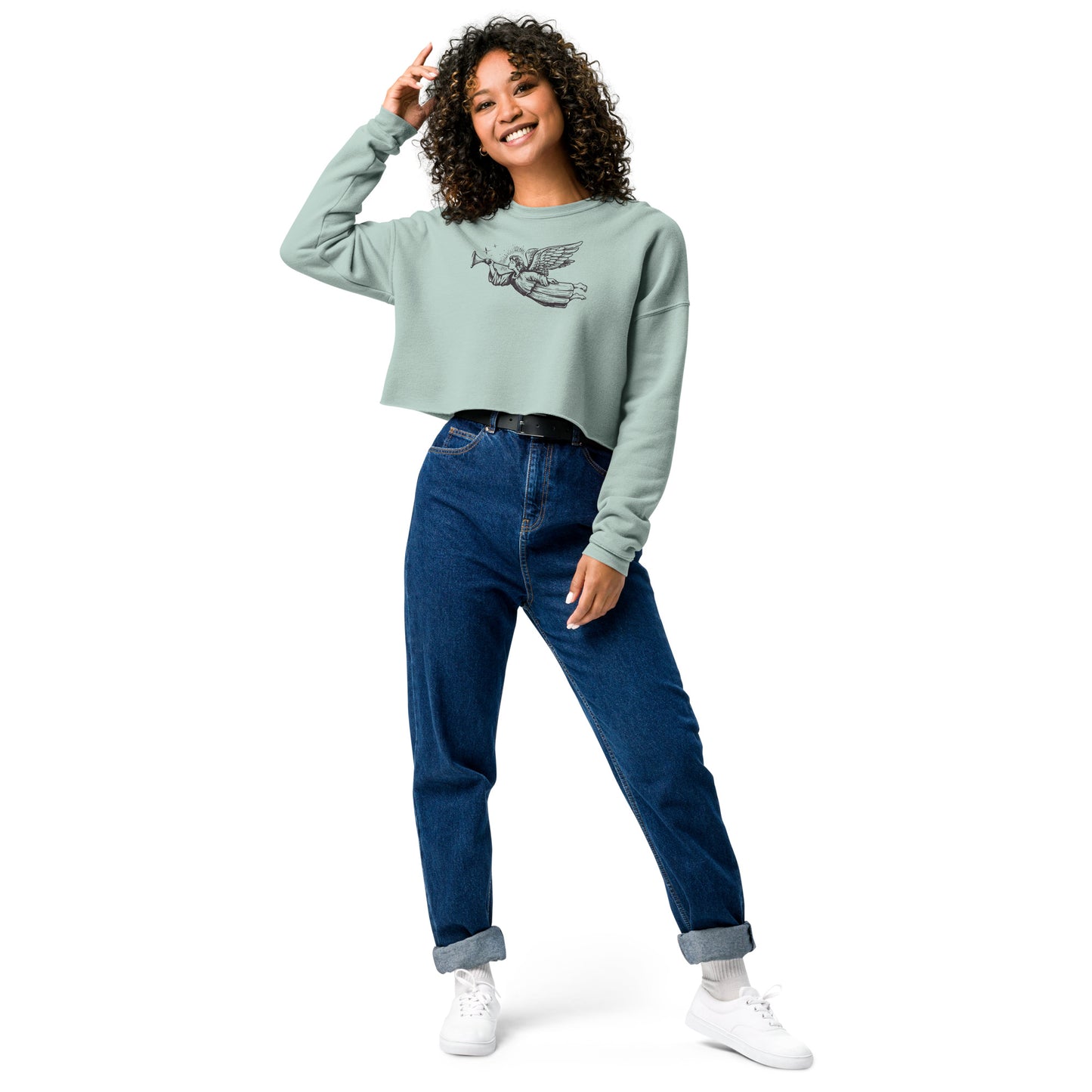 DO NOT WORRY- Crop Sweatshirt