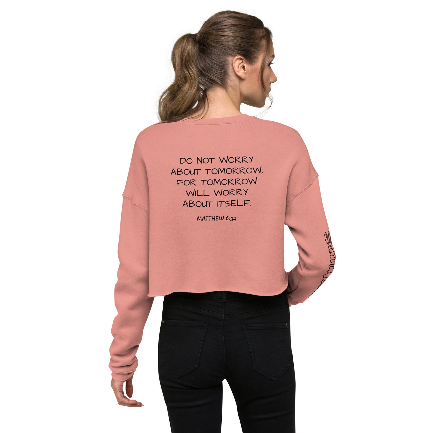 DO NOT WORRY- Crop Sweatshirt