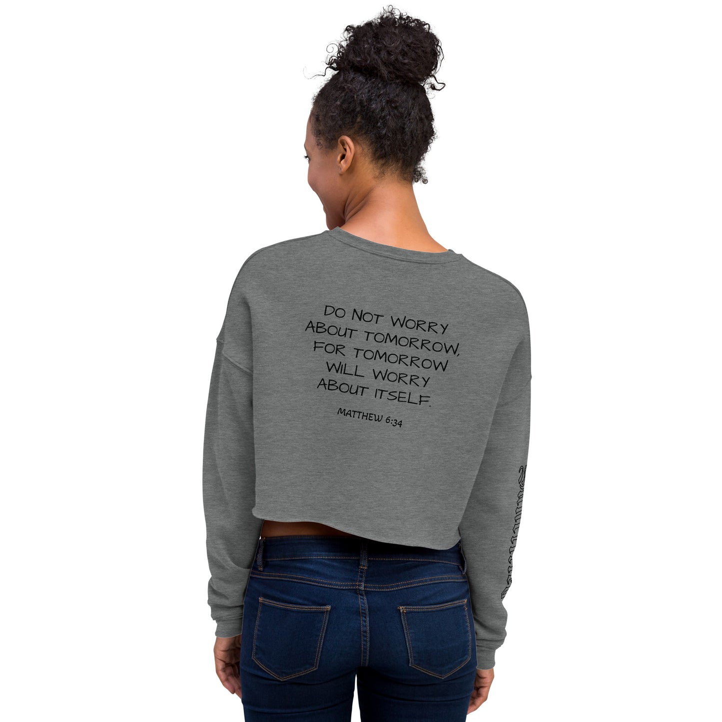 DO NOT WORRY- Crop Sweatshirt