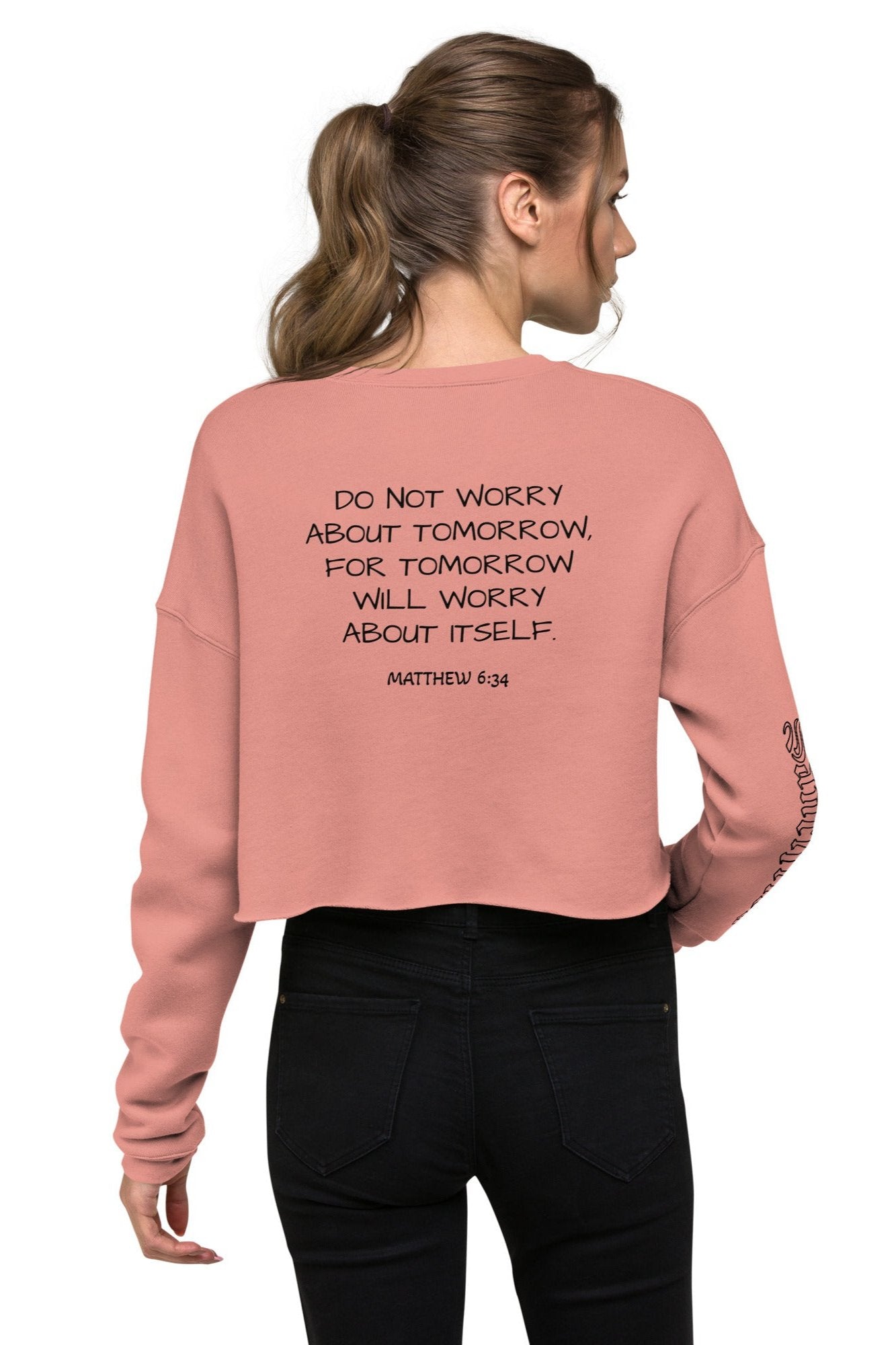 DO NOT WORRY- Crop Sweatshirt