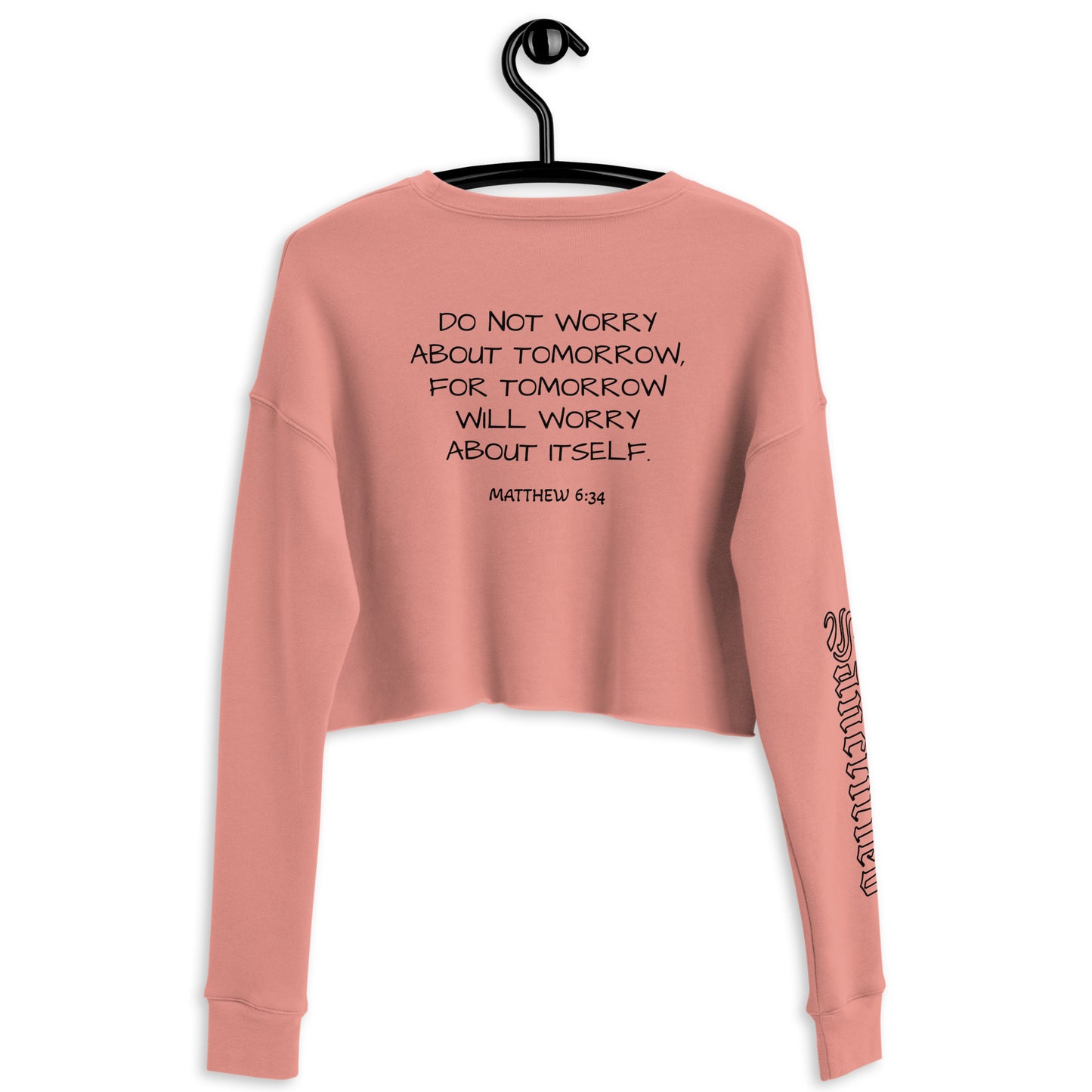 DO NOT WORRY- Crop Sweatshirt